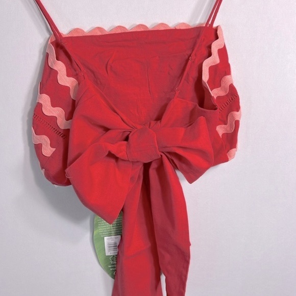 FARM Rio Red and Pink Crop Top - Picture 5 of 9